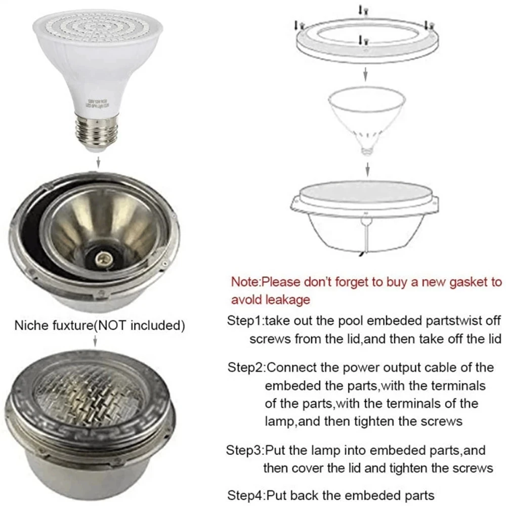 Lampu Kolam Renang LED E27 E26 - Xy Spa & Wellness ulasan dan harga