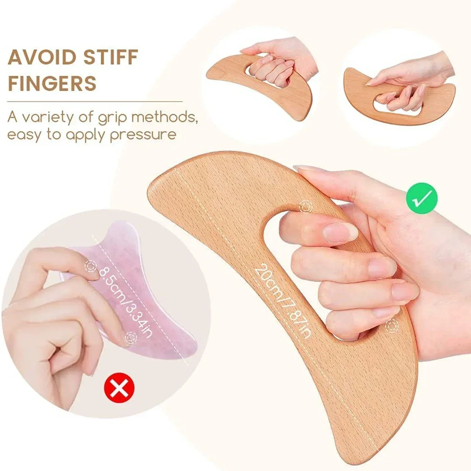 Alat Gua Sha Kayu untuk Pijat  - Spa And Wellness ulasan dan harga
