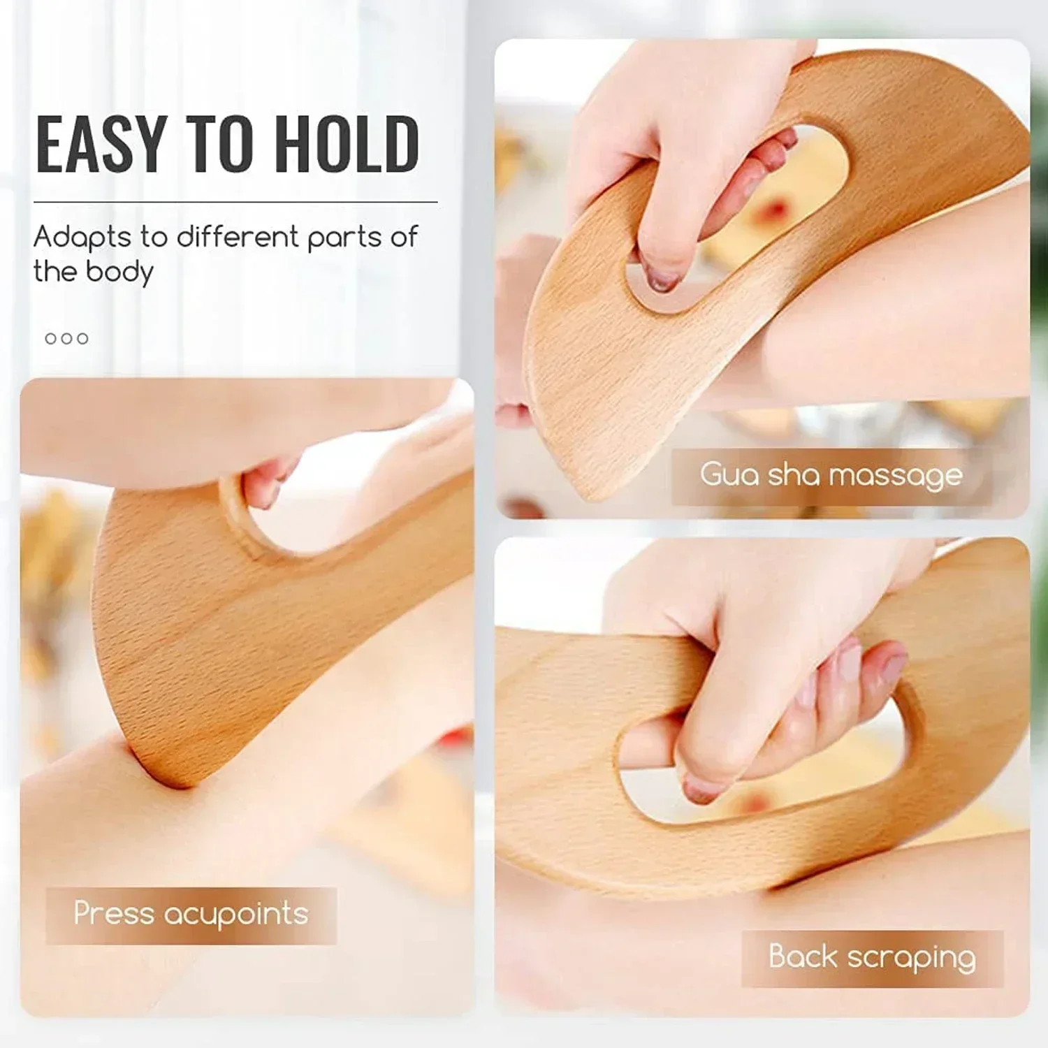 Alat Gua Sha Kayu untuk Pijat  - Spa And Wellness ulasan dan harga
